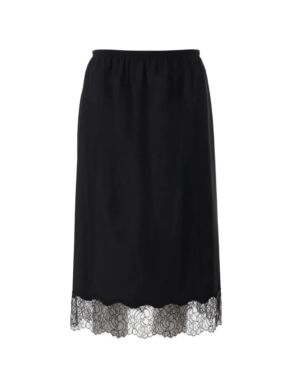 Carven lace-trimmed wool skirt - Nero
