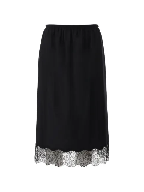 Carven lace-trimmed wool skirt