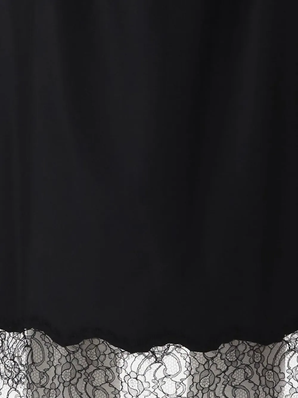 Carven Lace-trimmed Wool Skirt in Black, view 3