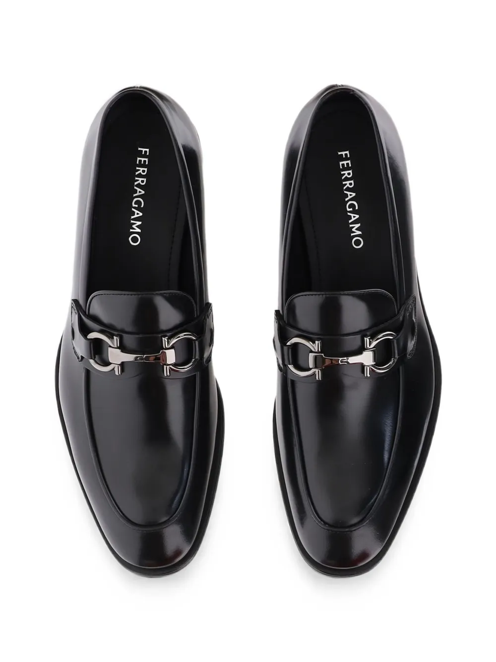 Ferragamo leather loafers Zwart