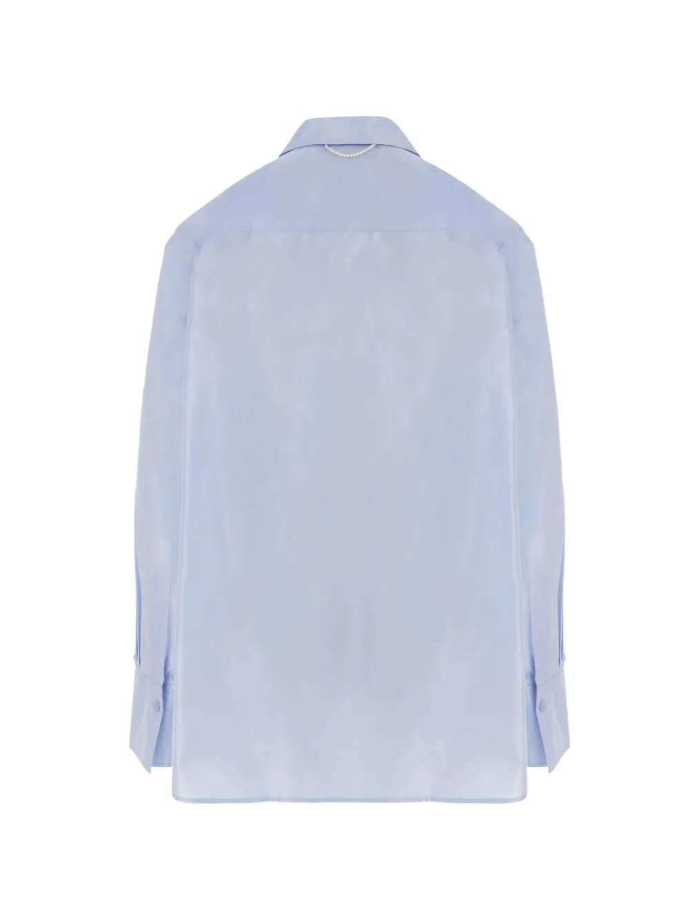 Carven Oversized Silk Shirt in Blue, view 2