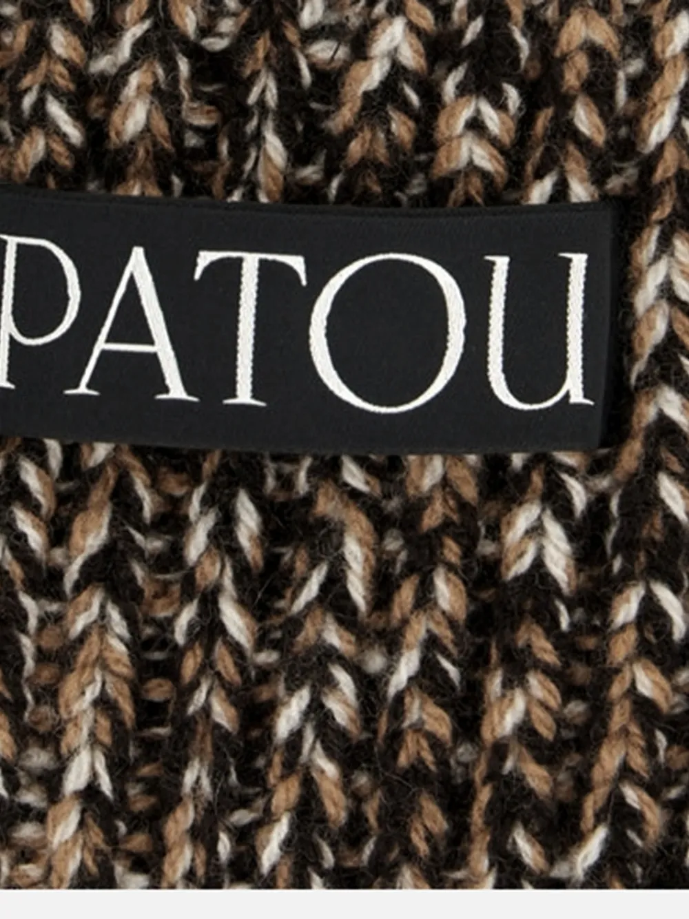 Patou Muts met logopatch Zwart