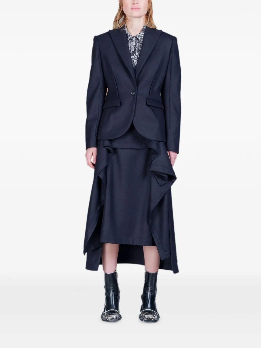 Henrik Vibskov Press wollen blazer Zwart