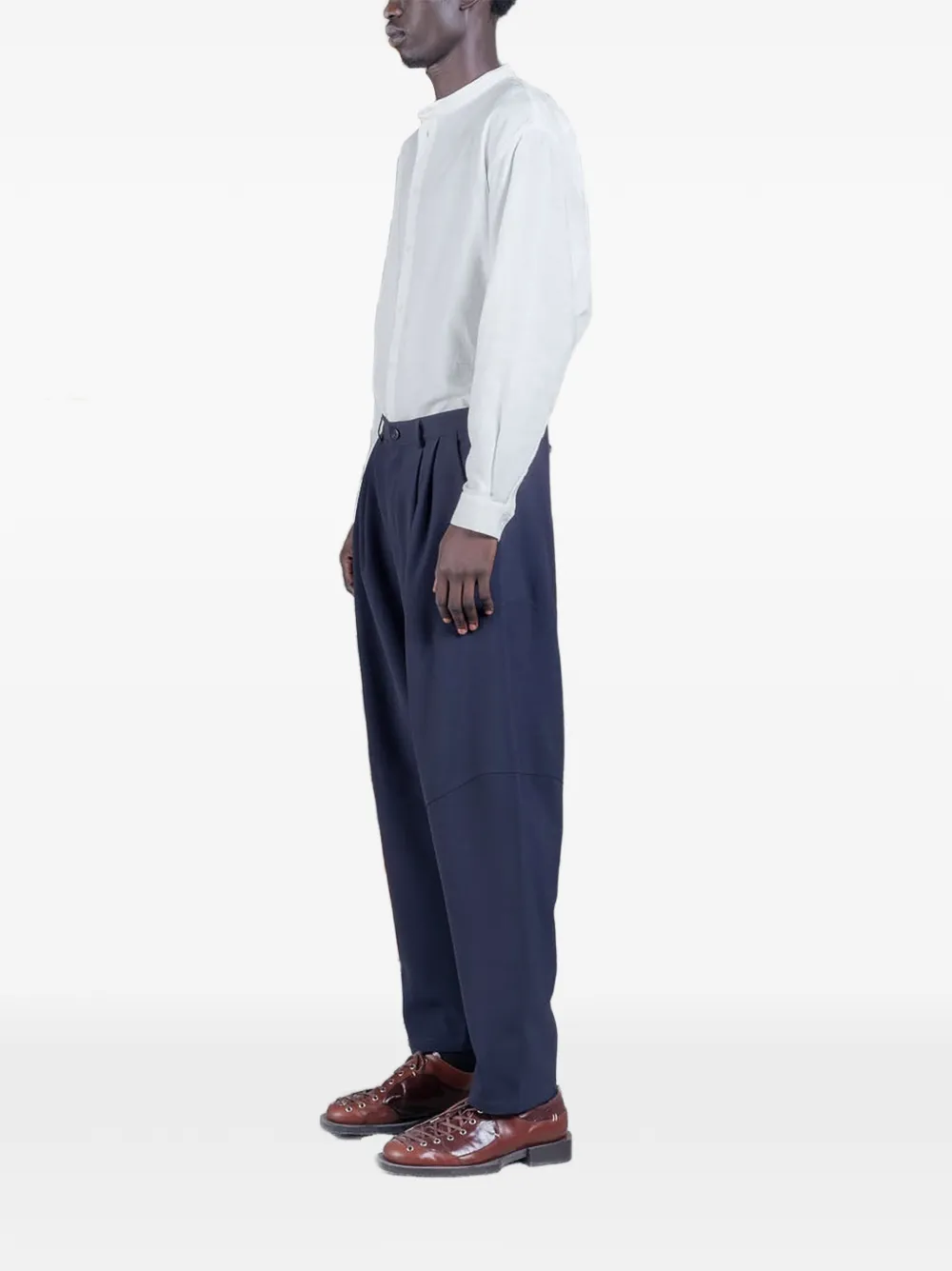 Henrik Vibskov Ants broek met verlaagd kruis Blauw