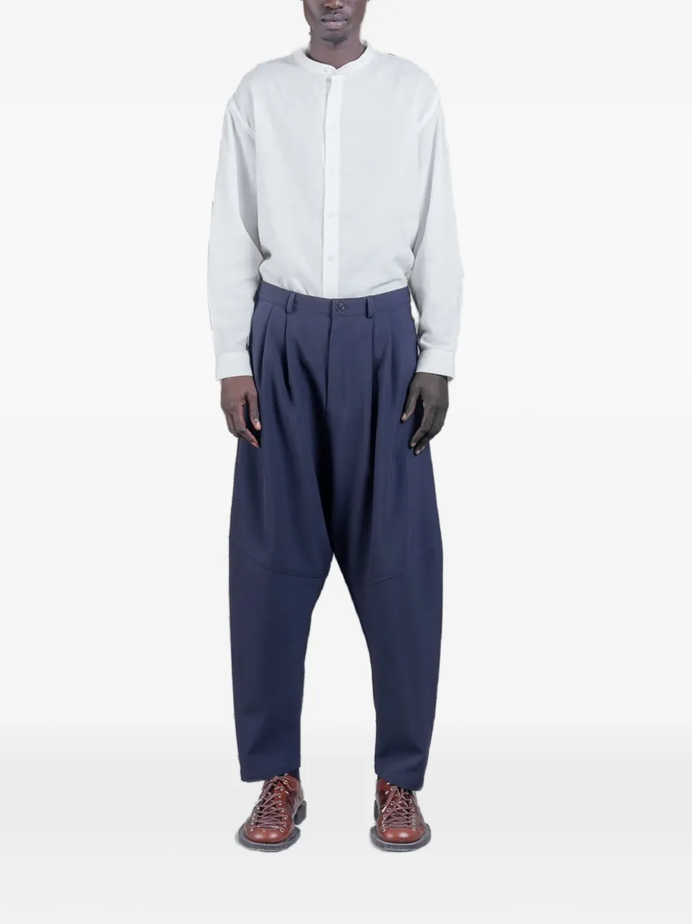 Henrik Vibskov Ants broek met verlaagd kruis Blauw