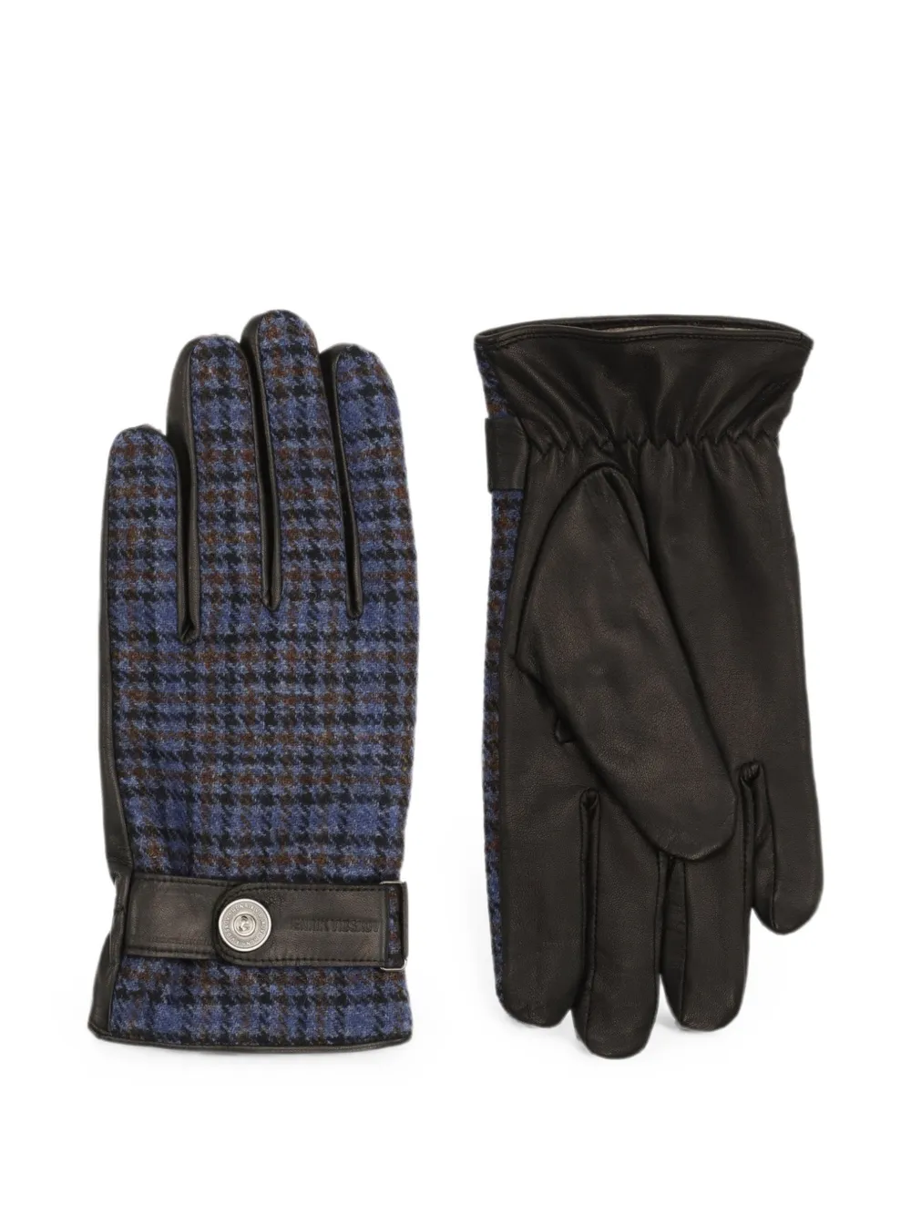 Henrik Vibskov HV check-pattern gloves - Blu