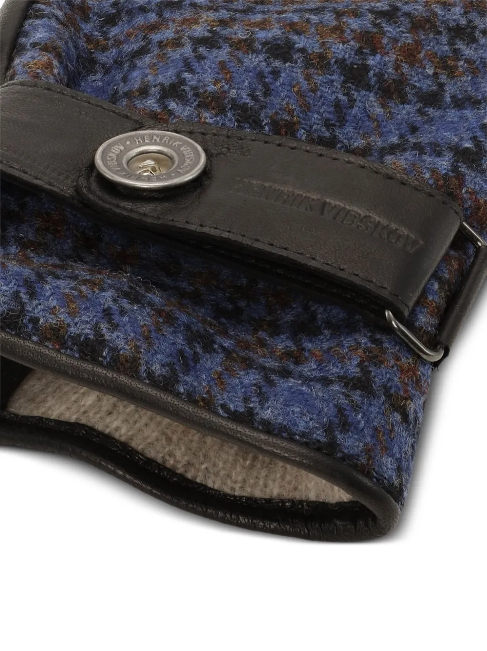 Henrik Vibskov HV geruite handschoenen Blauw