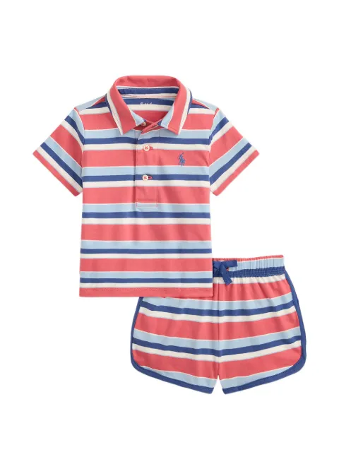 POLO RALPH LAUREN KIDS striped shorts set (set of two)