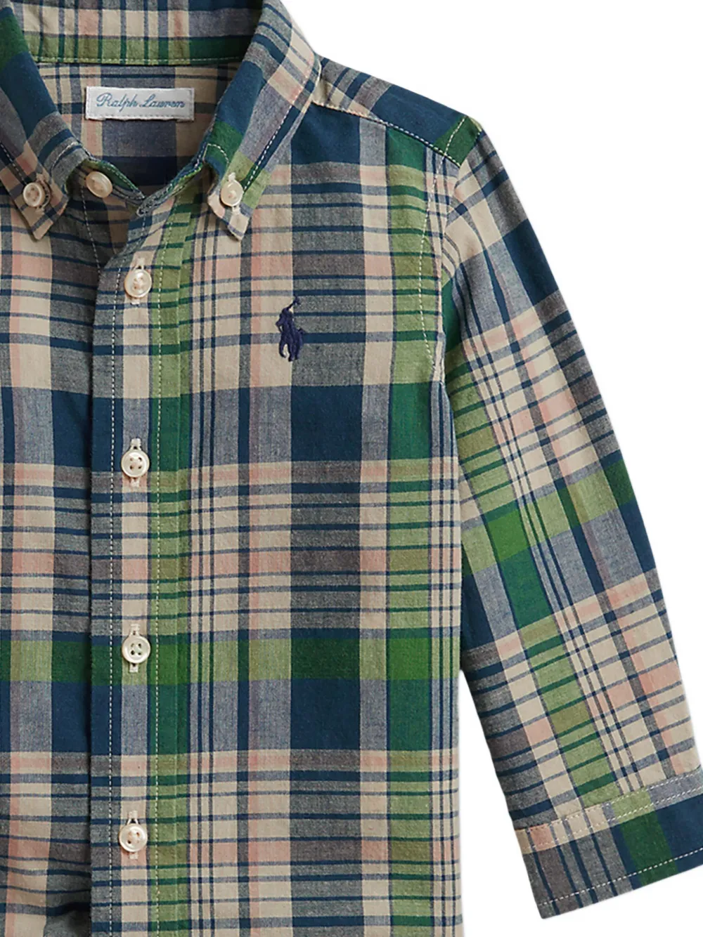 POLO RALPH LAUREN KIDS Tweedelig geruit shortsset Blauw