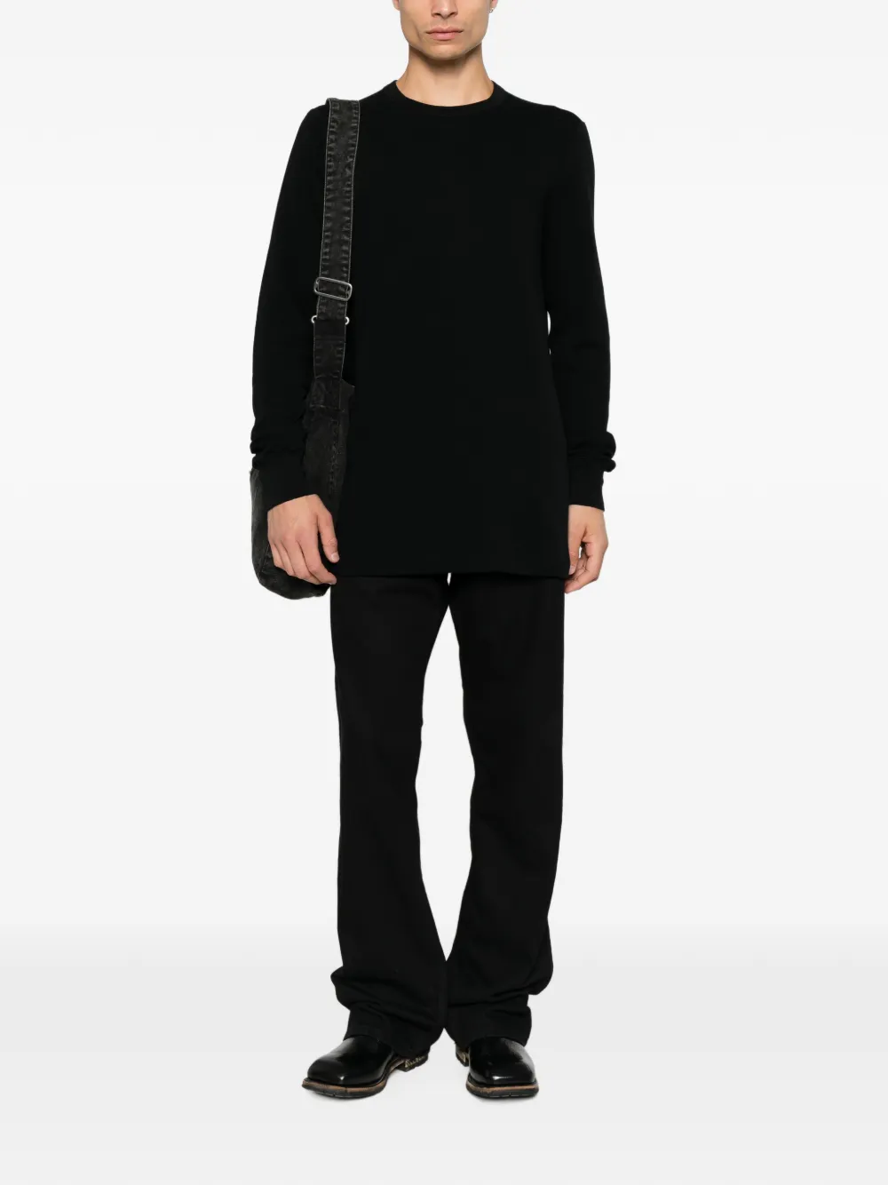 Rick Owens Ribgebreide trui Zwart