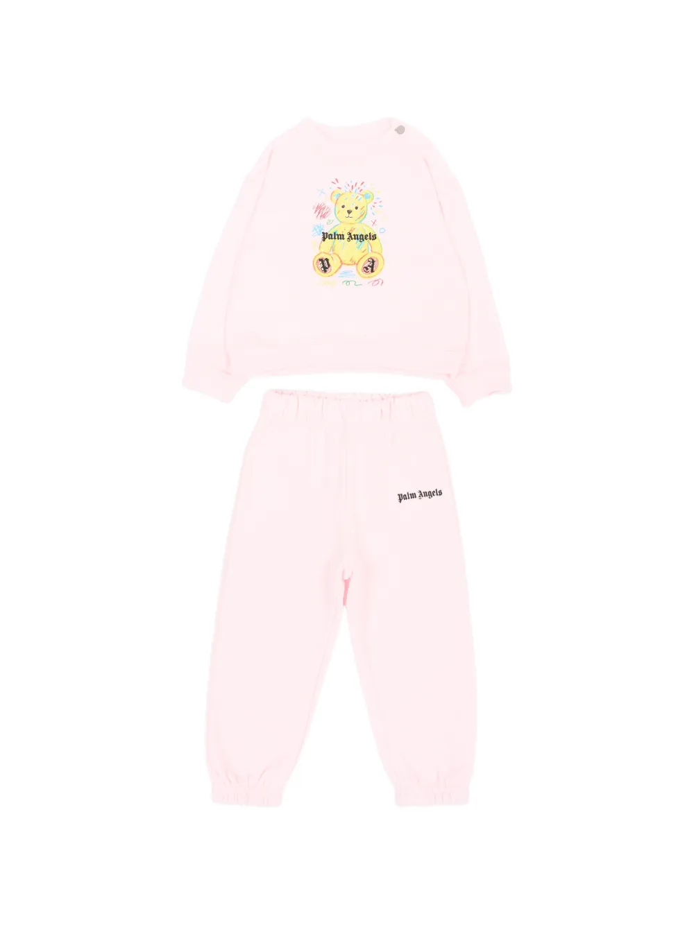 Palm Angels Kids bear-print logo-detail tracksuit set - Rosa
