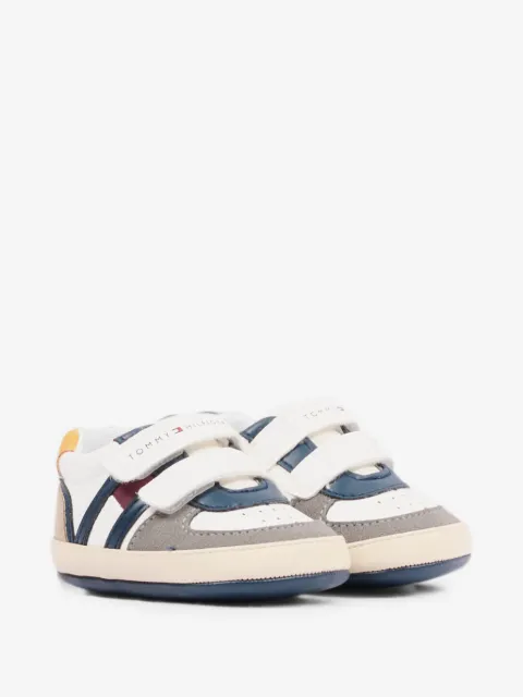 Tommy Hilfiger Junior touch-strap leather sneakers