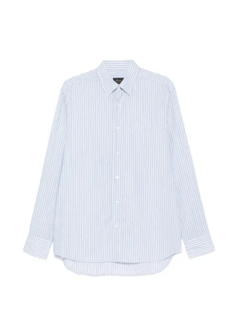 Brioni camisa Hidden a rayas de manga larga
