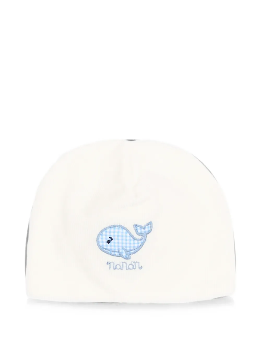 NANAN whale-patch beanie hat - Bianco