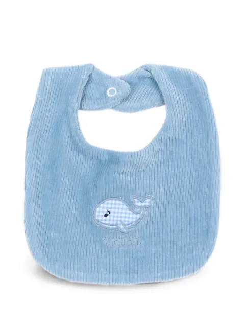 NANAN whale-patch corduroy bib