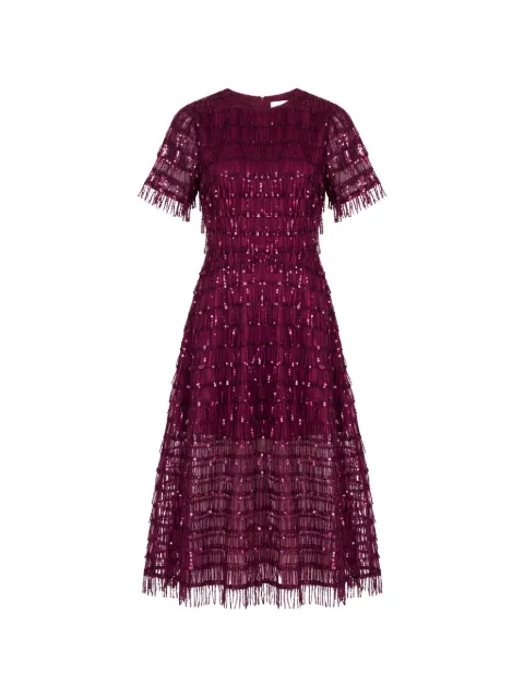 POST MERIDIEM sequin-embellished fringed midi dress