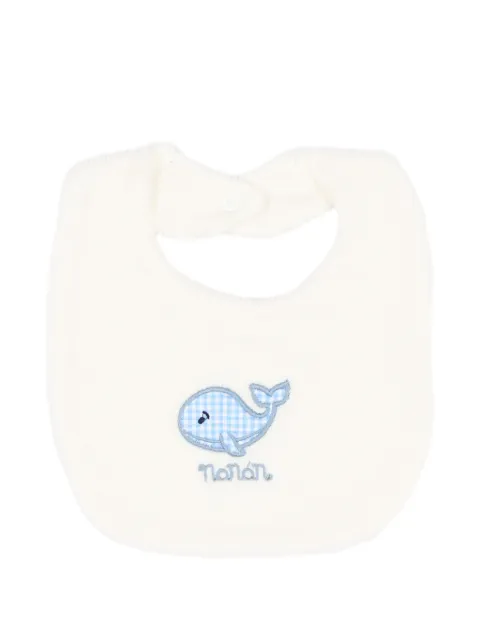 NANAN whale-patch corduroy bib
