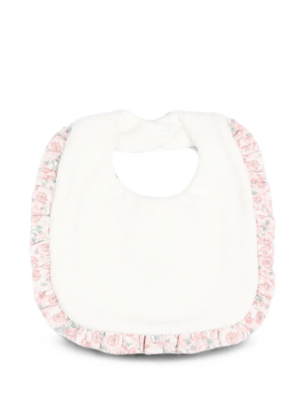 NANAN floral-print ruffled bib - Weiß