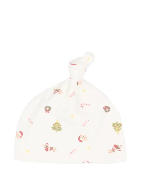 NANAN graphic-print knot-detail beanie hat