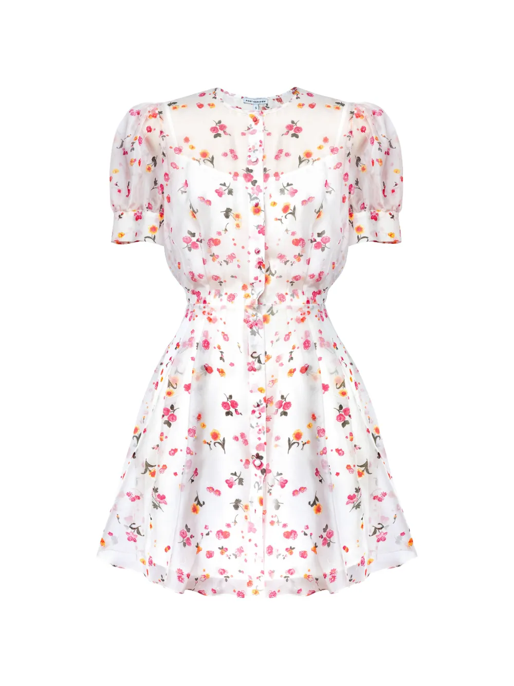 POST MERIDIEM floral-print silk mini dress