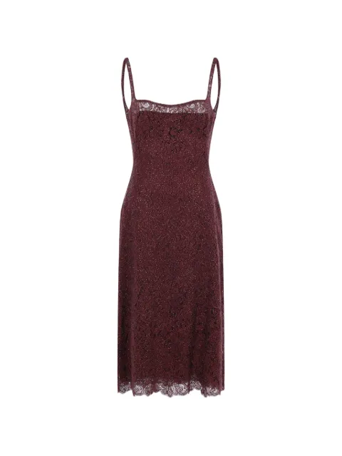 Ermanno Scervino rebrodé-lace scalloped-hem midi dress