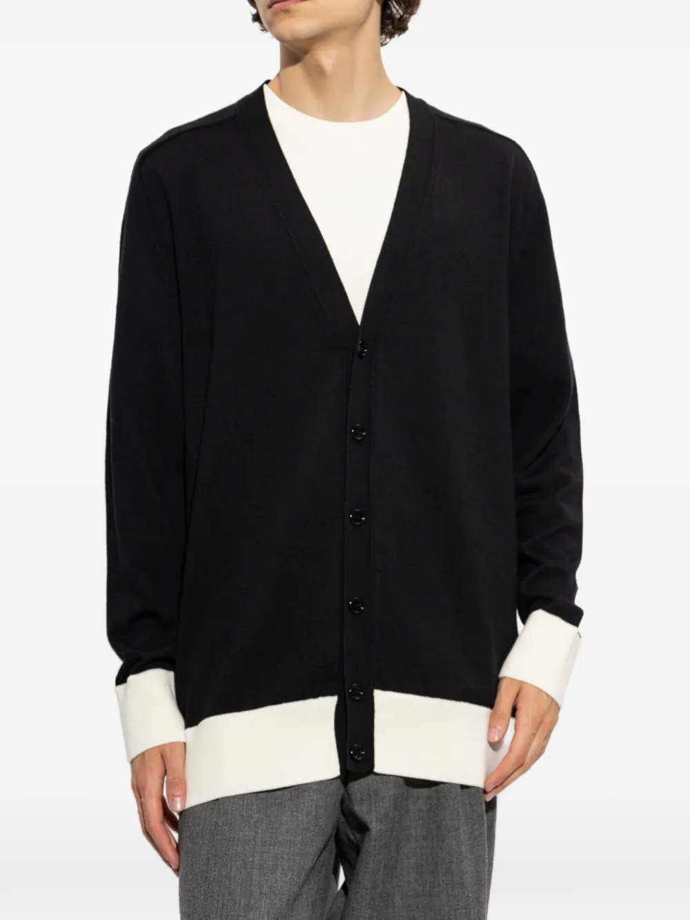 AMI Paris Vest met colourblocking Zwart