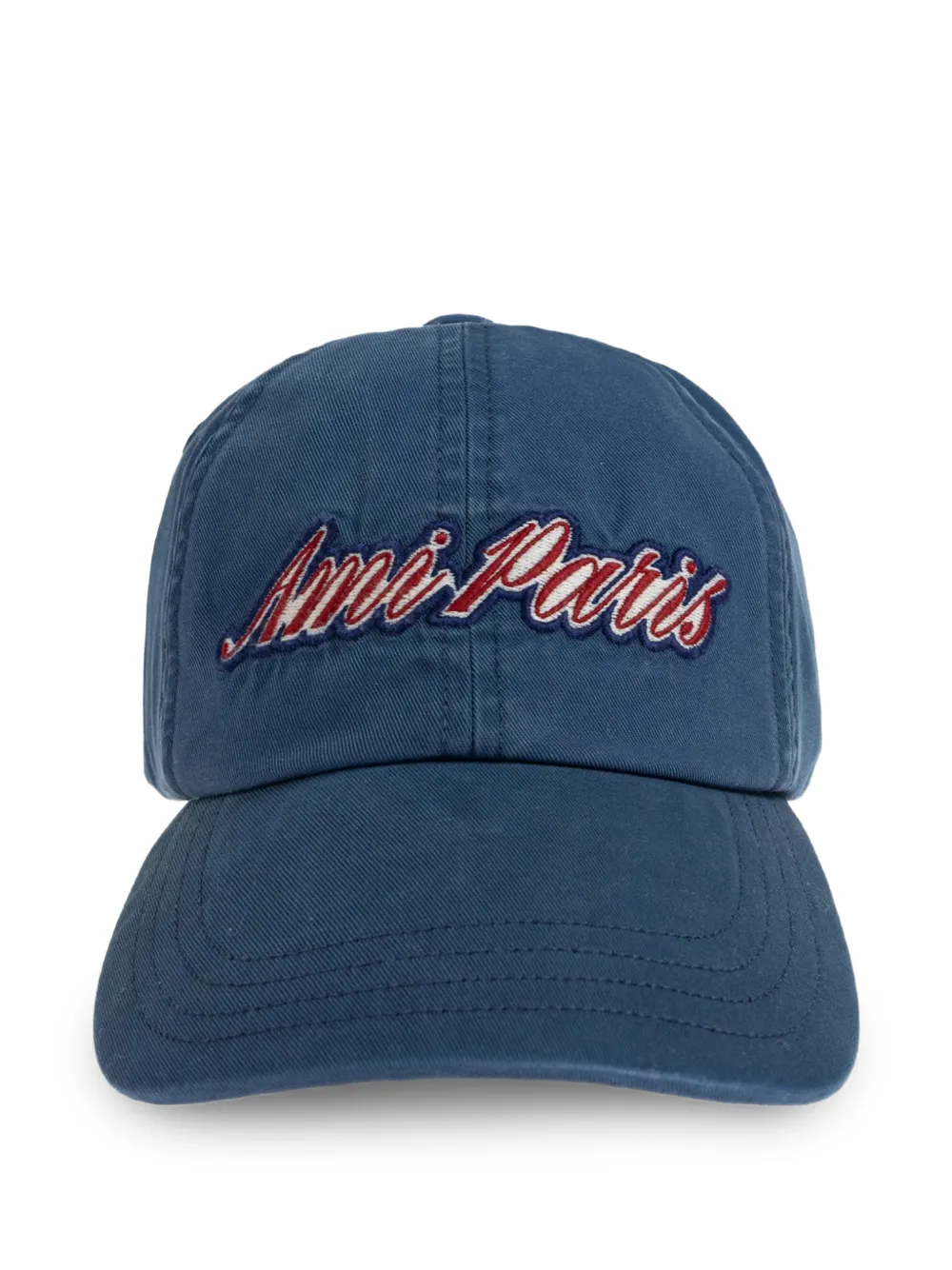 AMI Paris logo-embroidered baseball cap - Blu