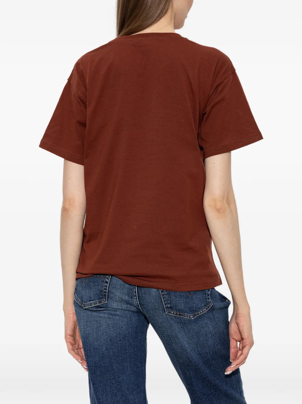 Diesel T-shirt met logoprint Bruin