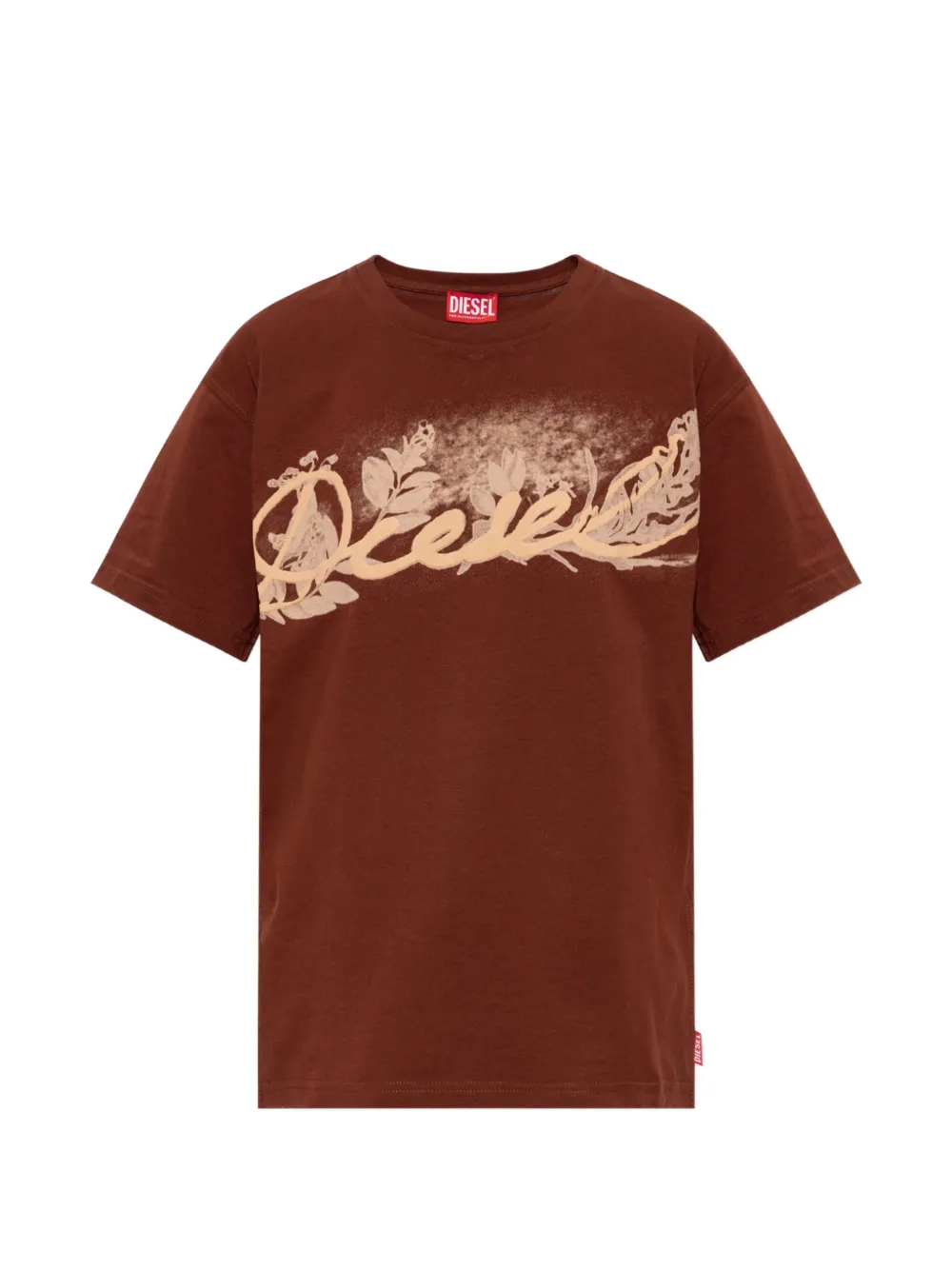 Diesel logo-print T-shirt - Marrone