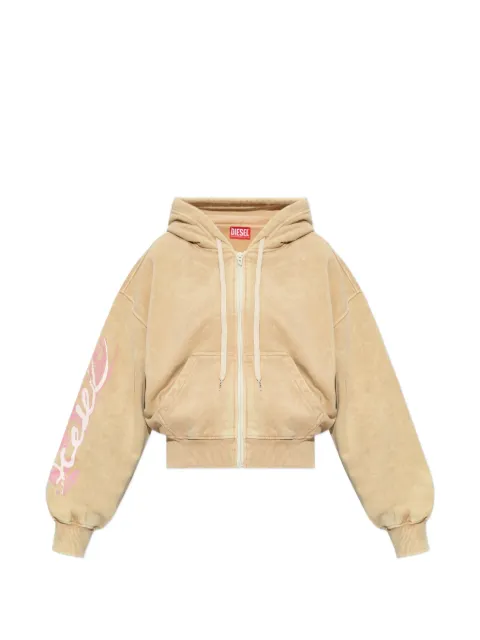 Diesel hoodie con cierre y logo estampado