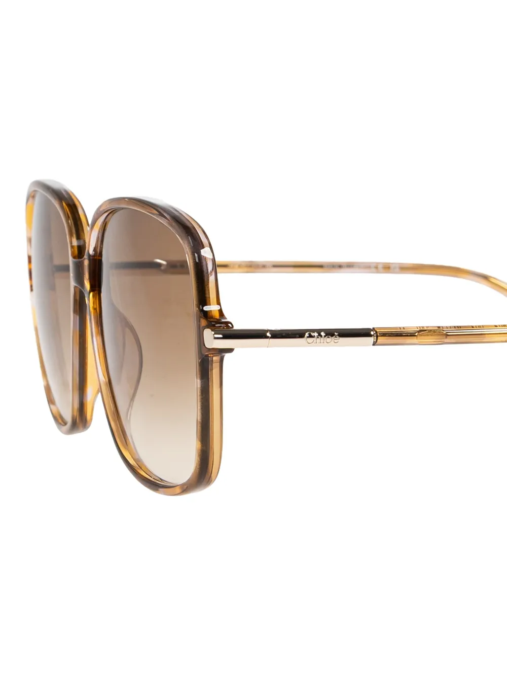 Chloé Eyewear Zonnebril met oversized montuur Bruin