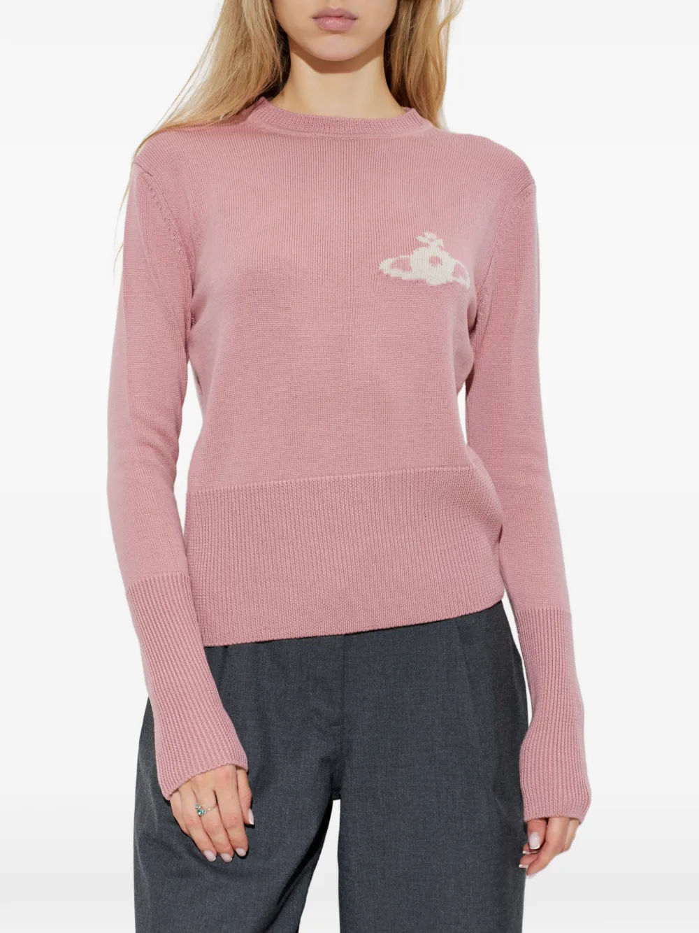 Vivienne Westwood Trui met ronde hals en Orb-patroon Roze
