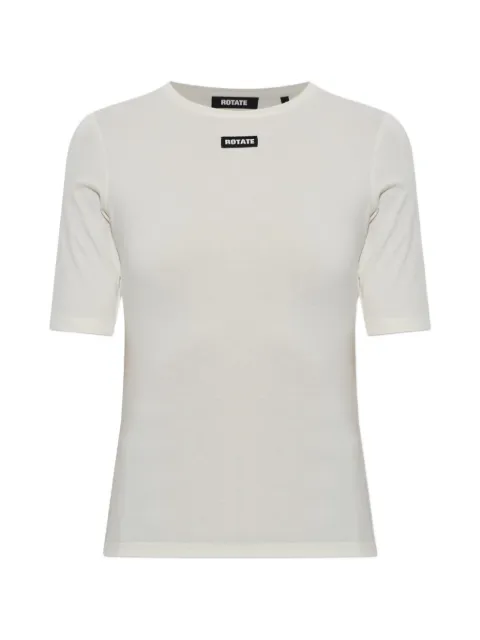 ROTATE BIRGER CHRISTENSEN camiseta de manga corta blanca brillante