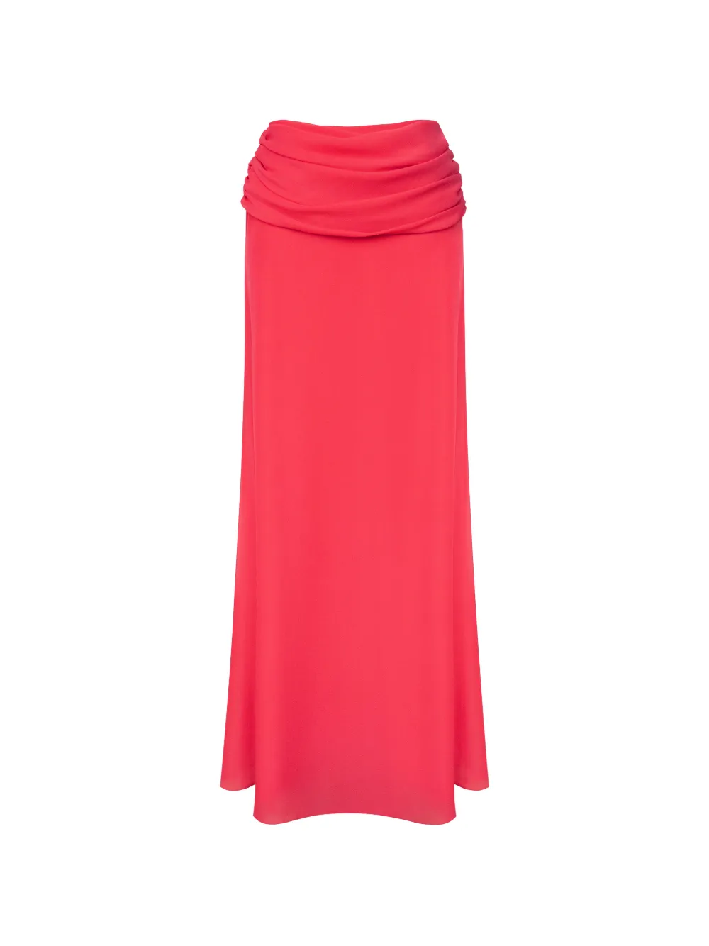 POST MERIDIEM Drapierter Chiffonrock - Rot