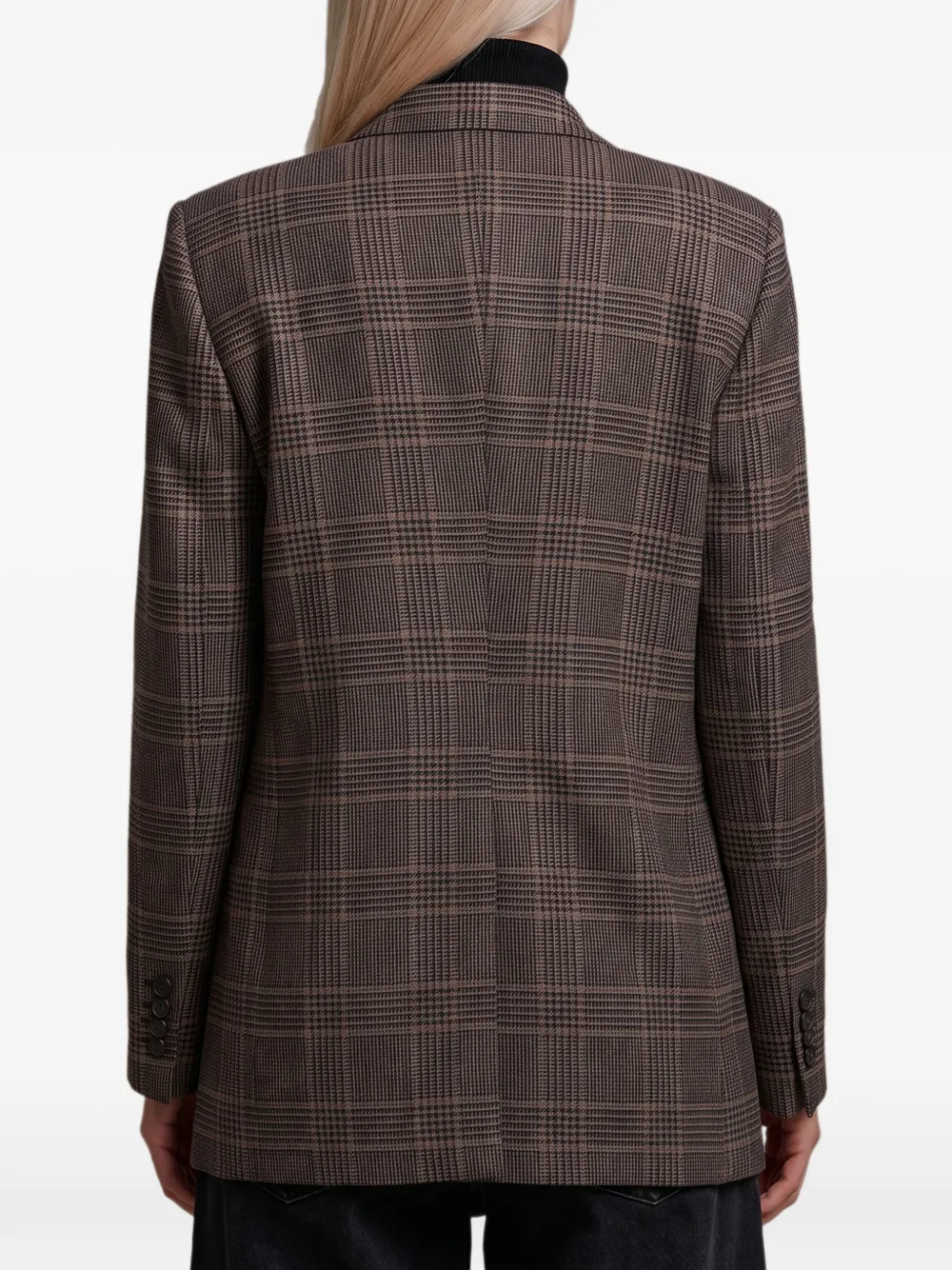 Tagliatore Glen geruite blazer met dubbele rij knopen Bruin