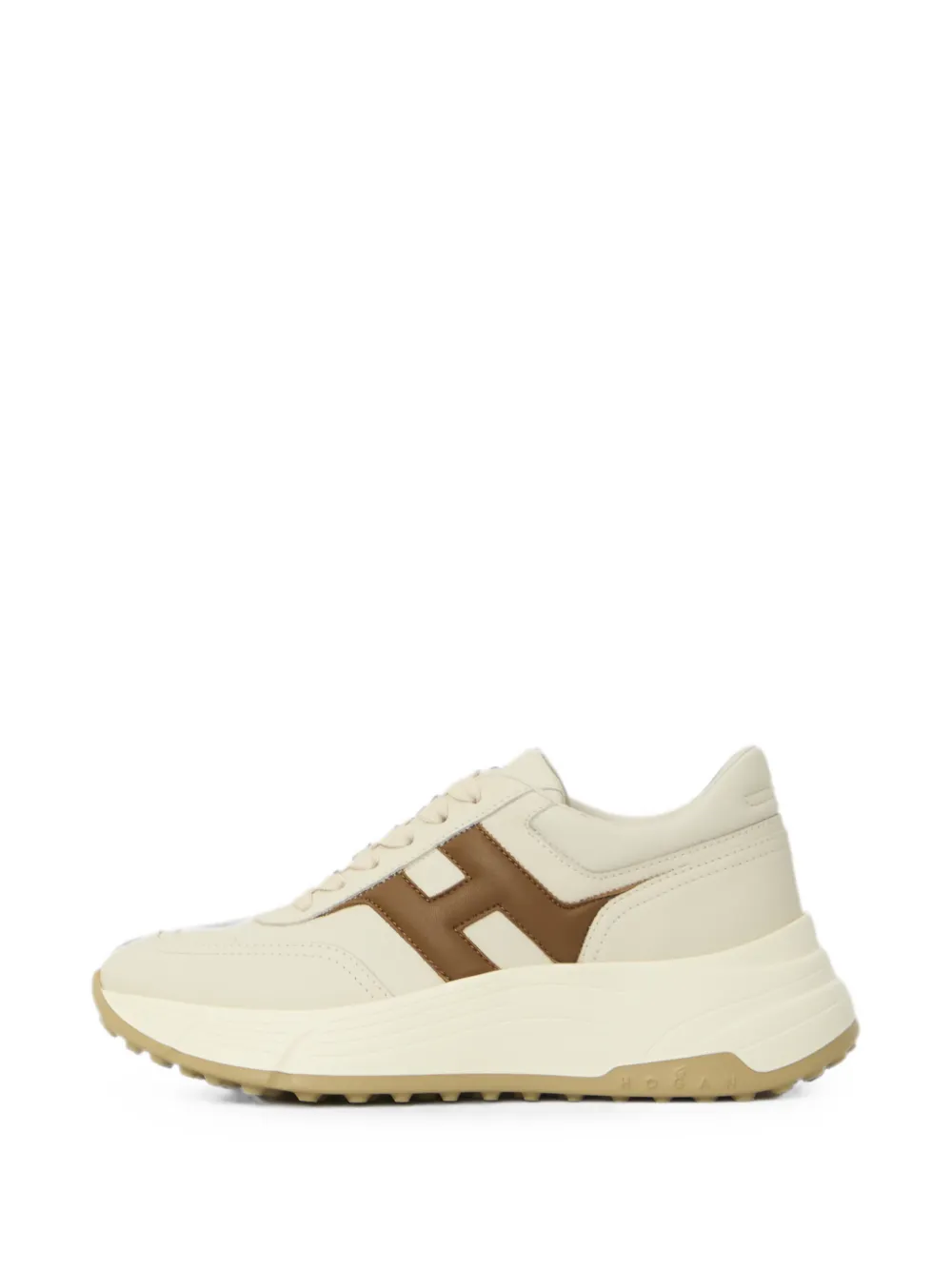 Hogan H641 logo-patch sneakers Beige