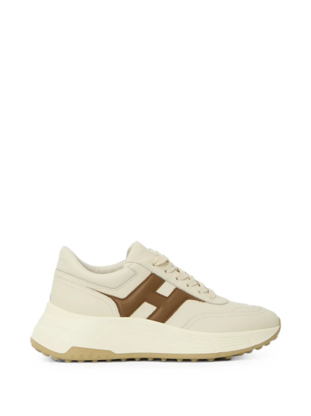 Hogan H641 logo-patch sneakers Beige