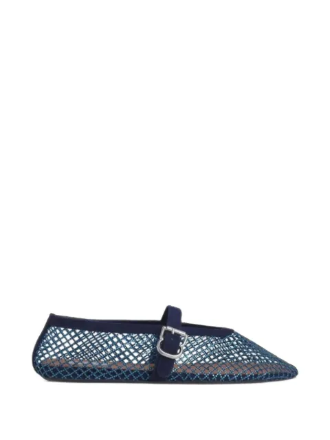 Alaïa strass-embellished mesh ballet flats