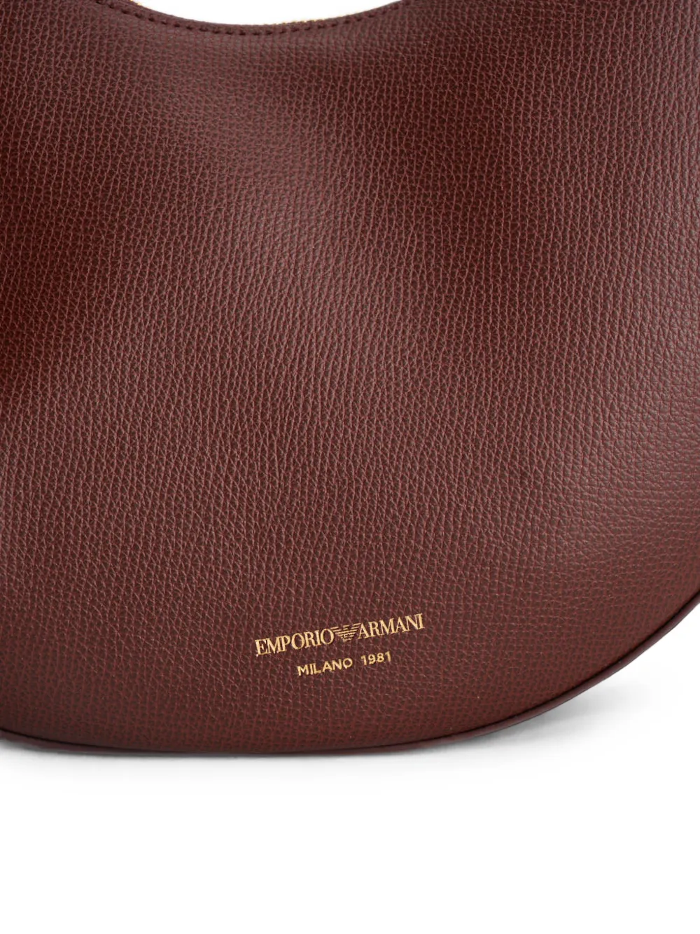 Emporio Armani 1981 Crescent schoudertas met textuur Rood