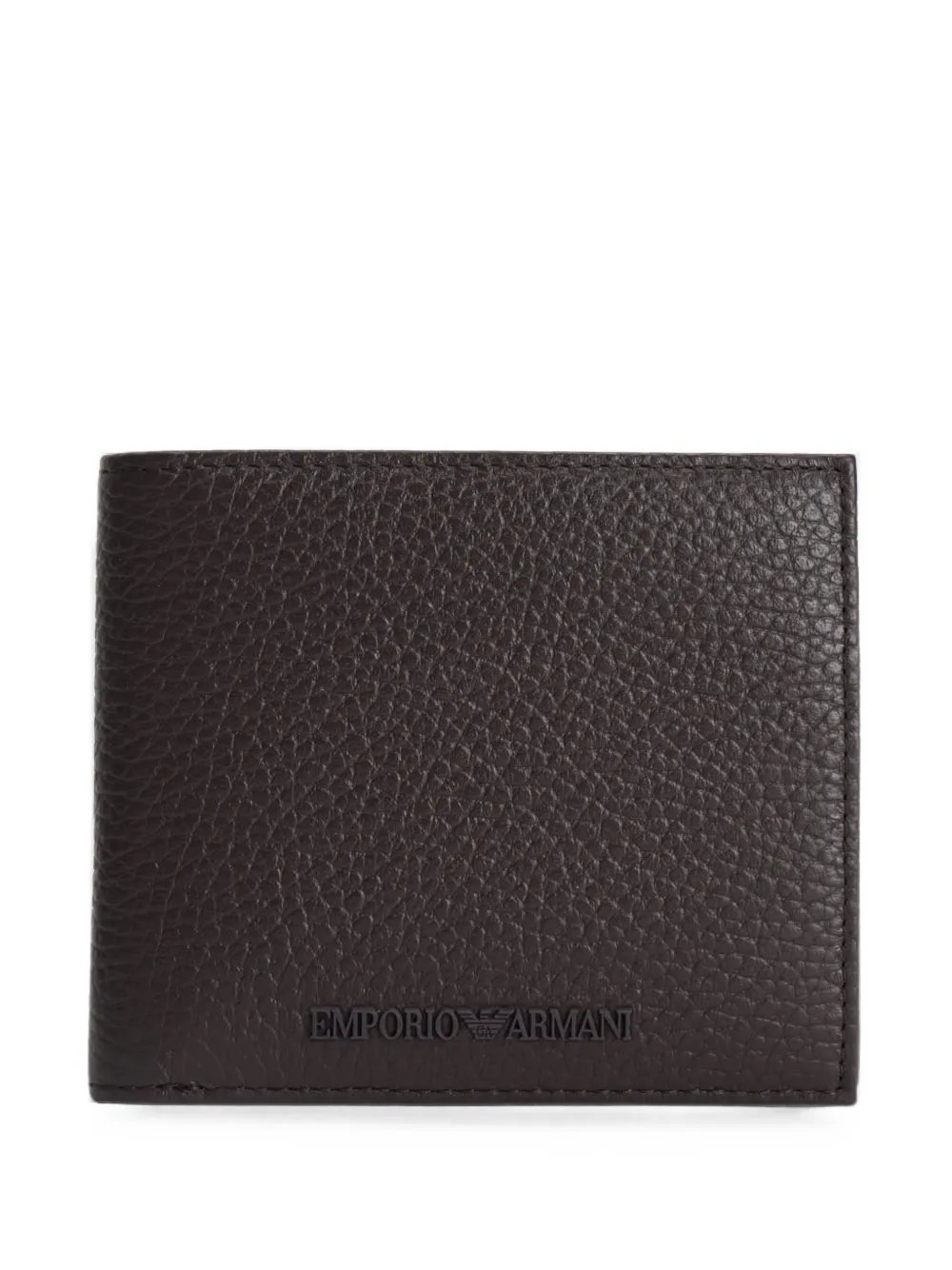 Emporio Armani grainy leather wallet - Marrone