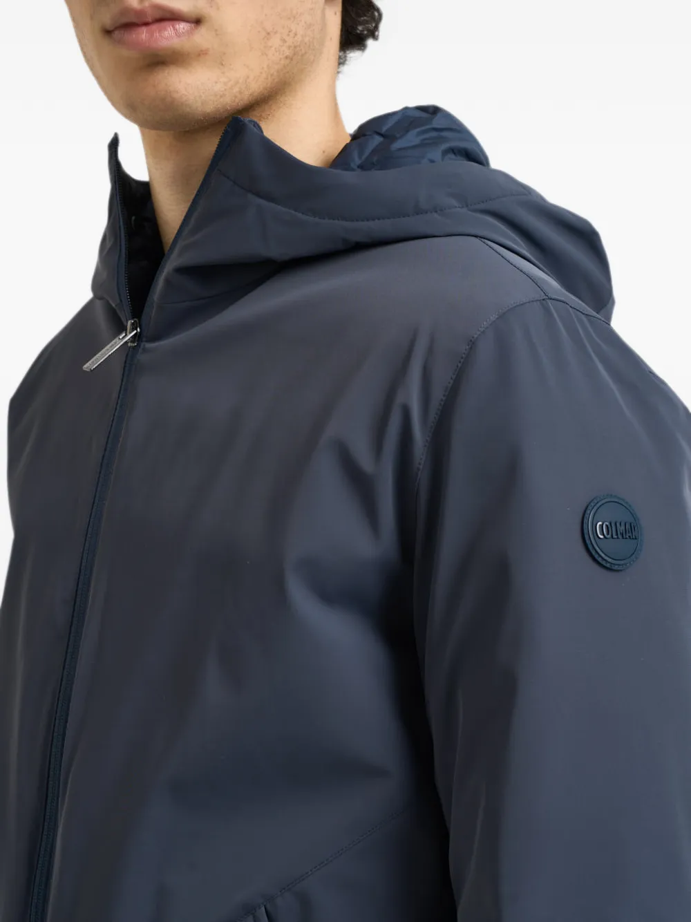 Colmar Regenjas met capuchon en logo-patch Blauw