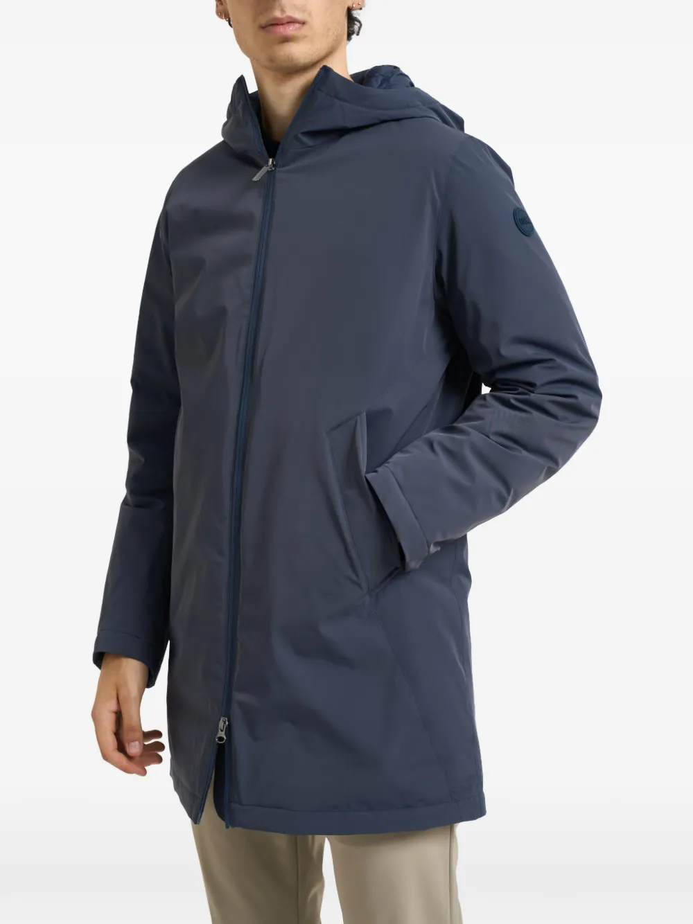 Colmar Regenjas met capuchon en logo-patch Blauw