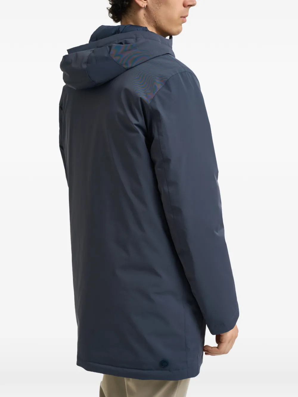 Colmar Regenjas met capuchon en logo-patch Blauw