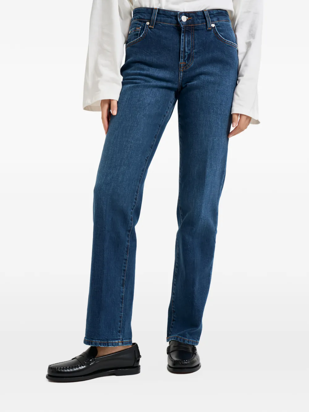 7 For All Mankind Calie straight jeans Blauw