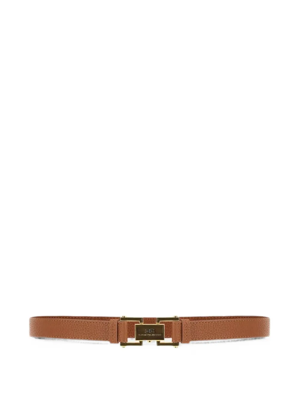 Elisabetta Franchi Cintura con logo - Marrone