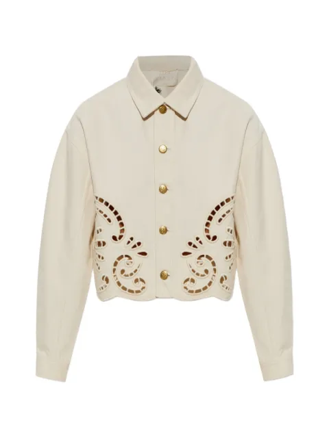 Ulla Johnson Bobbi cut-out denim jacket