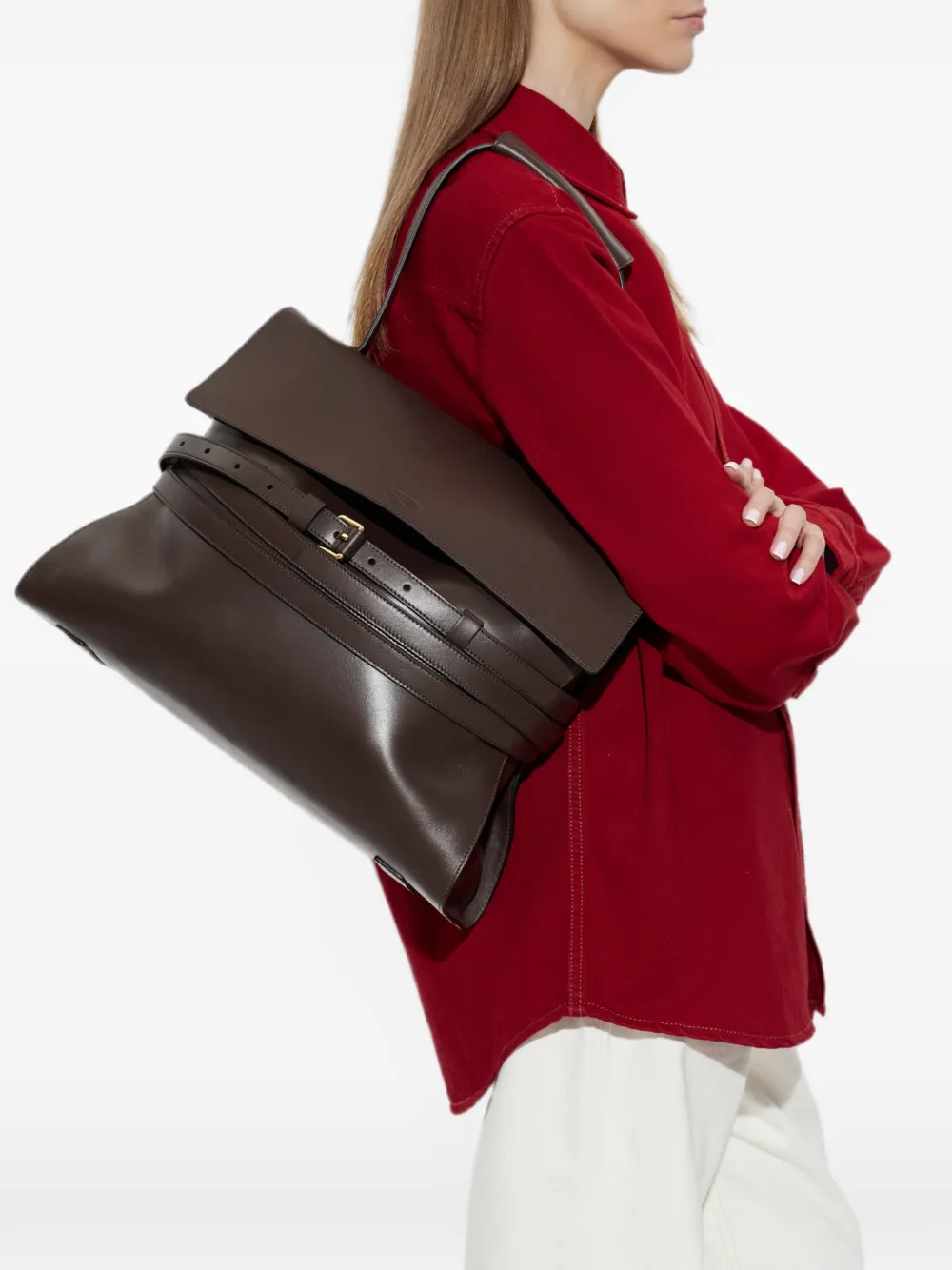 Moschino Tie Me shopper met gesp-detail Bruin