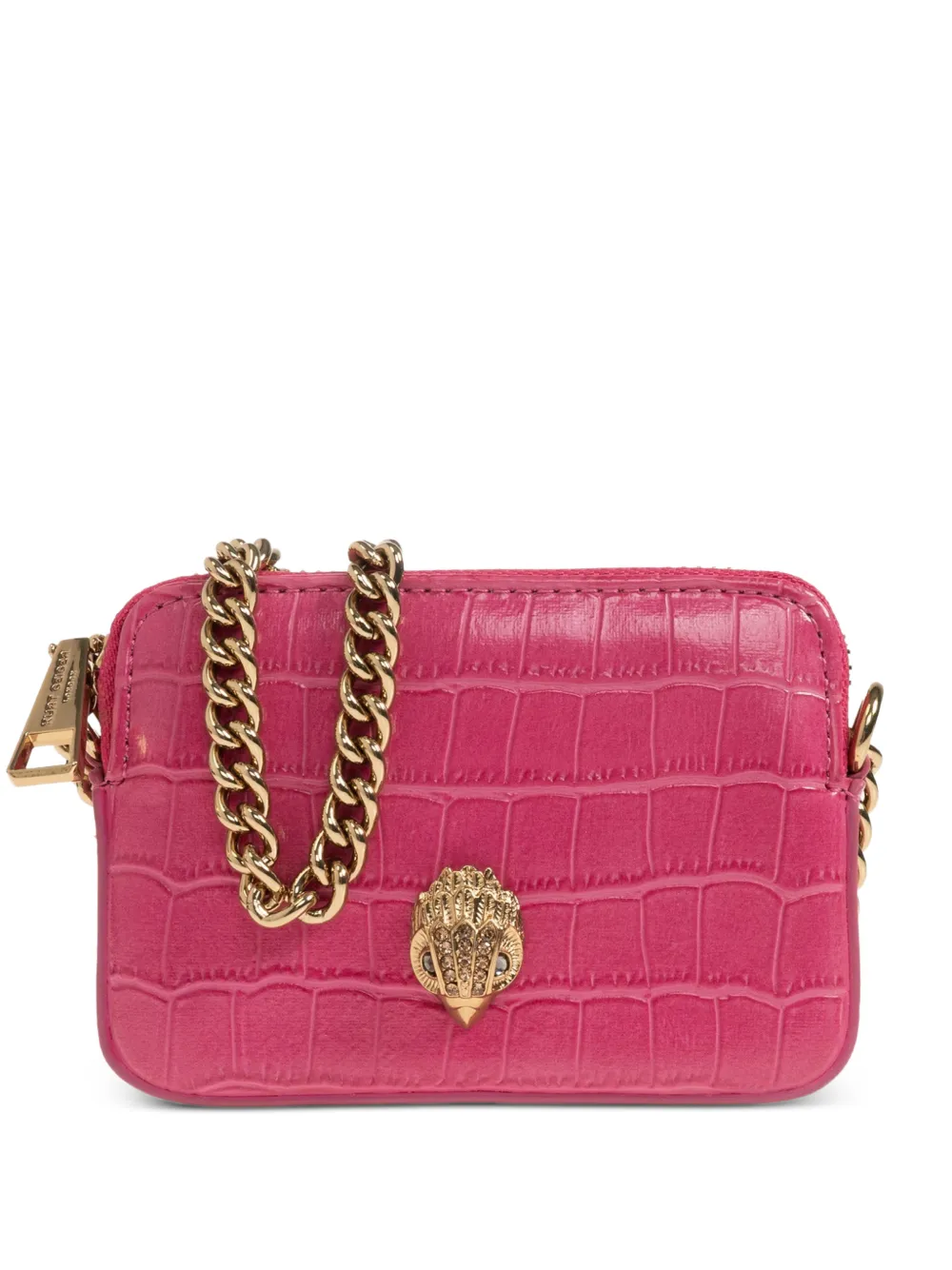 Kurt Geiger London Kensington crocodile-effect cross body bag - Rosa