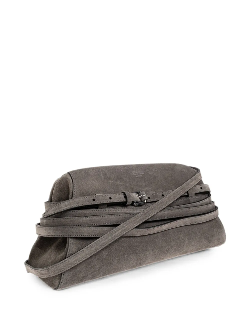 Moschino Grote Tie Me clutch Grijs