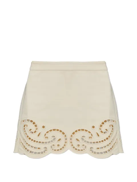 Ulla Johnson Cadiz eyelet-embroidered mini skirt